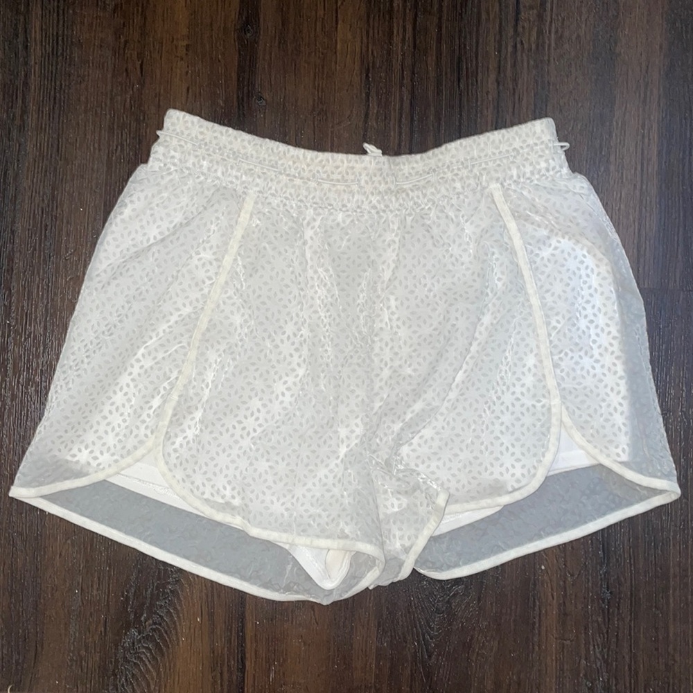 White Lululemon Shorts (size 6)